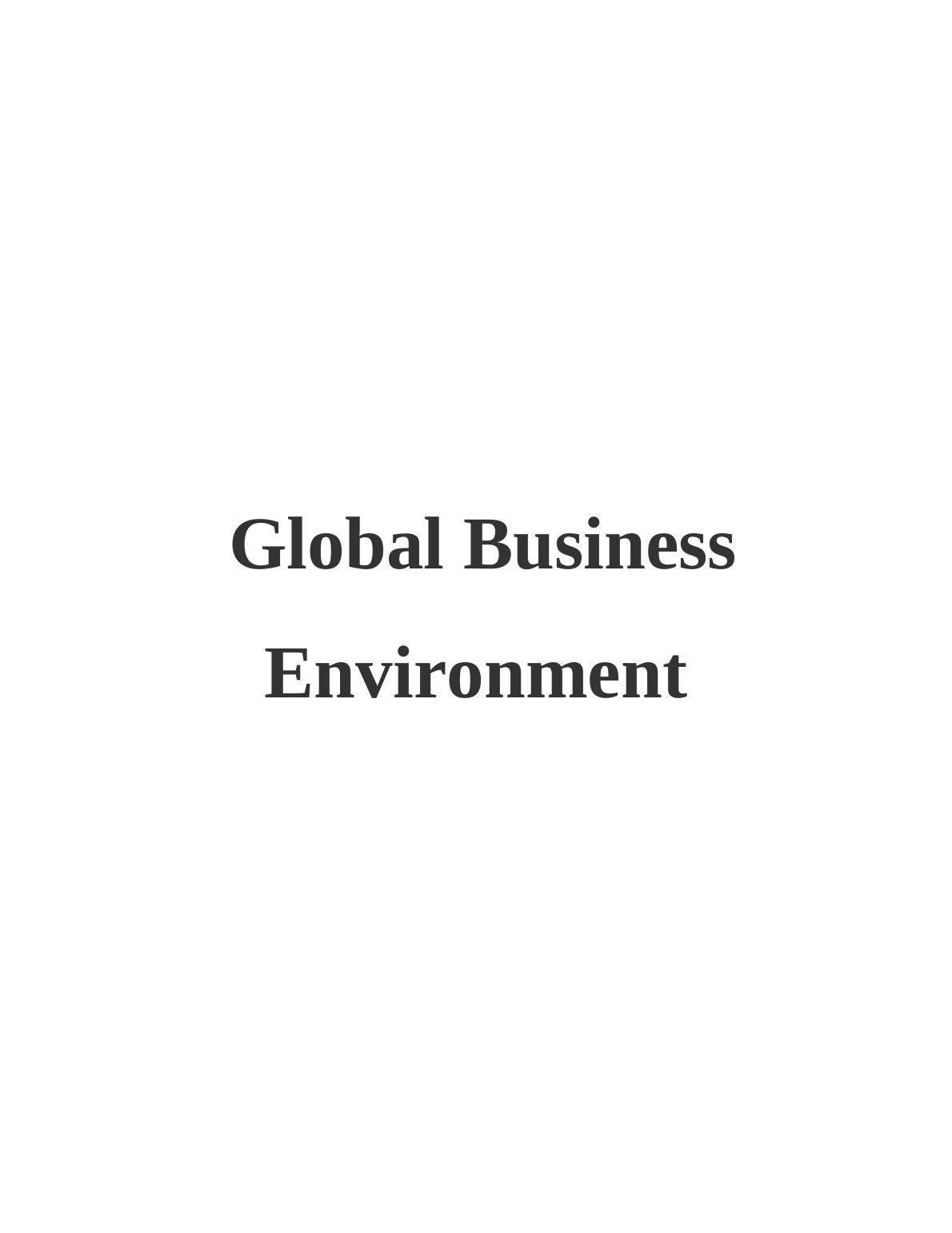 The Global Business Environment_1
