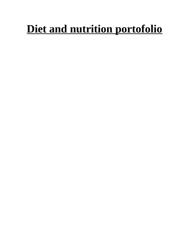 Diet and Nutrition Portfolio_1