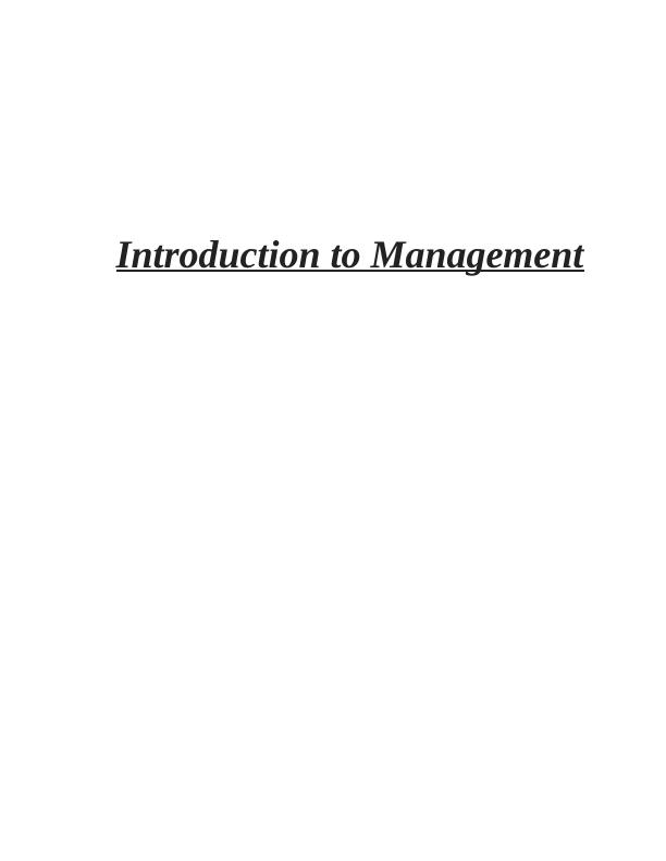 Introduction to Management - Doc_1