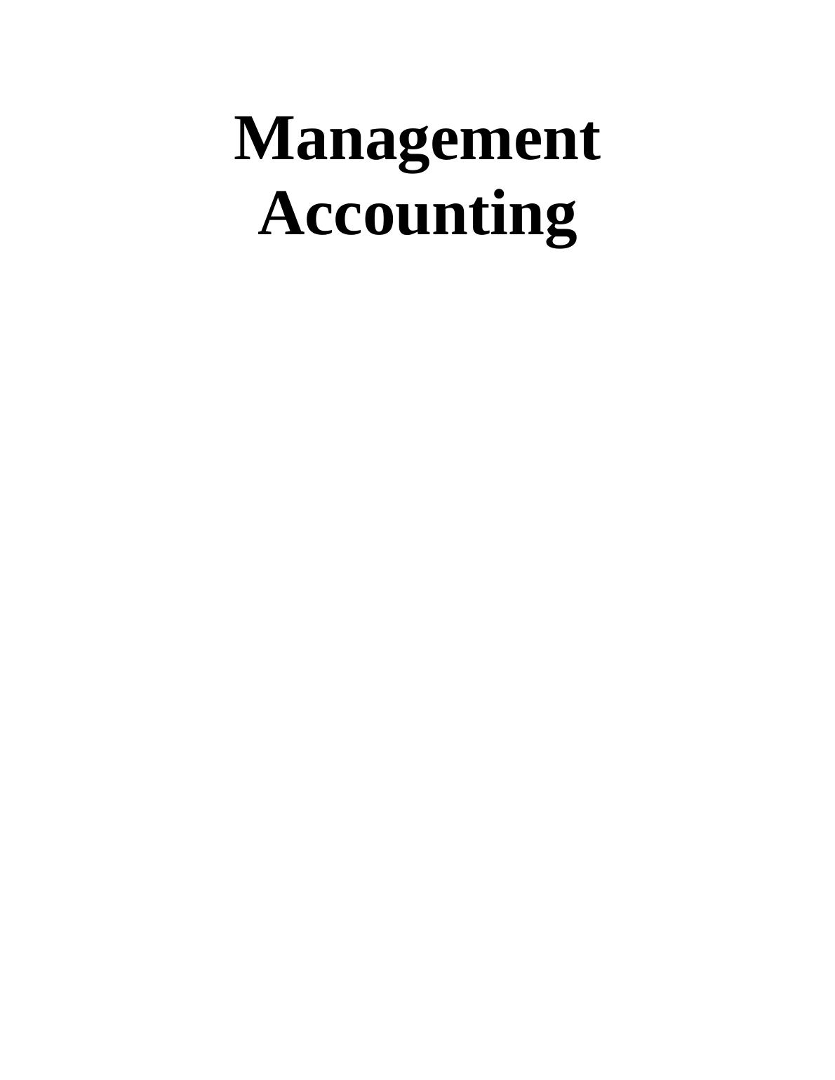 Management Accounting and Budgetary Control_1