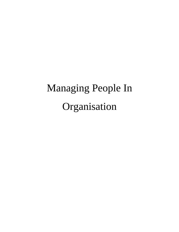 Human Resource Management in Organisation Contents INTRODUCTION_1