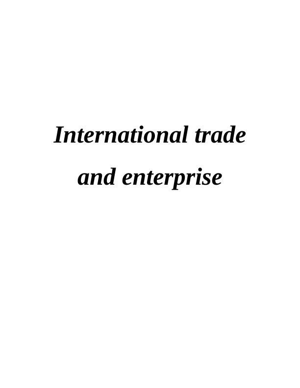 International Trade and Enterprise_1