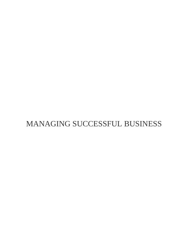Managing A Successful Business Essay_1