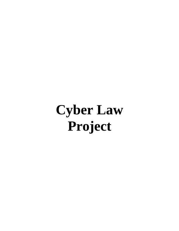 cyber law assignment