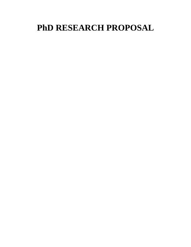 Proposal For Human Resource Management Research_1