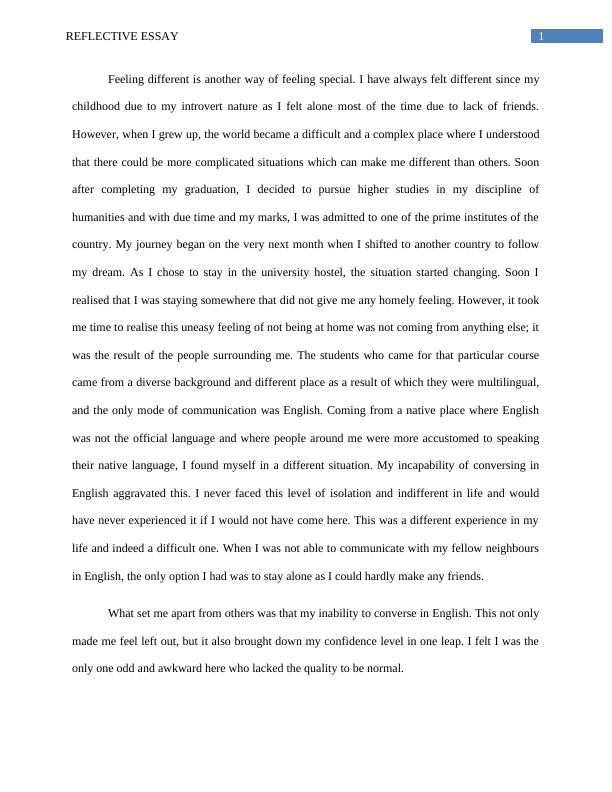 Reflective Essay on Feeling Different and Its Impact on Self-Esteem_2