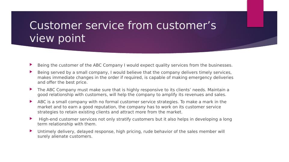 company case study customer service