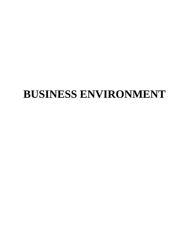 (Doc) Business Environment Assignment_1