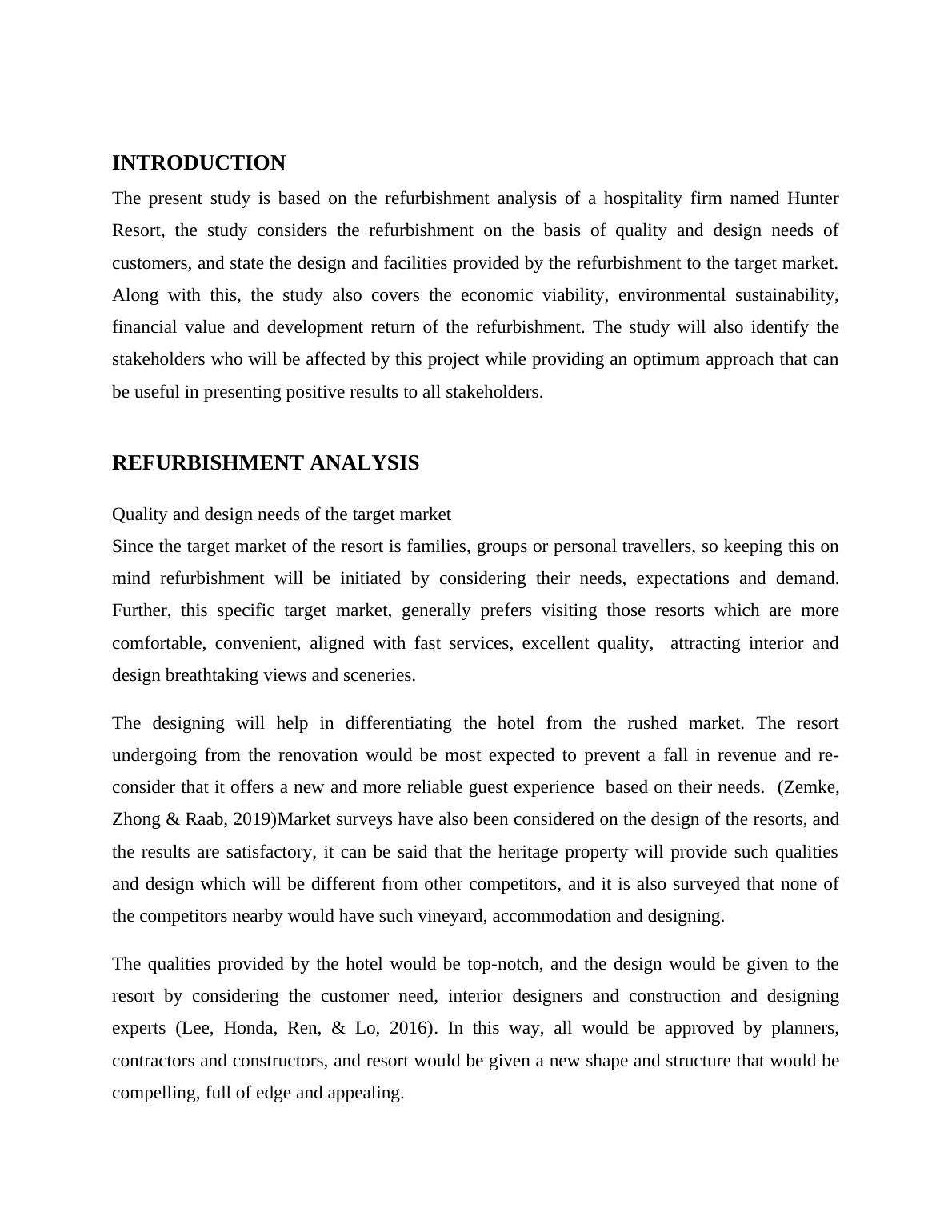 Refurbishment Analysis of Hunter Resort_3