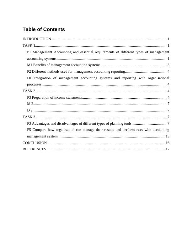 Management Accounting and Its Methods : Assignment_2