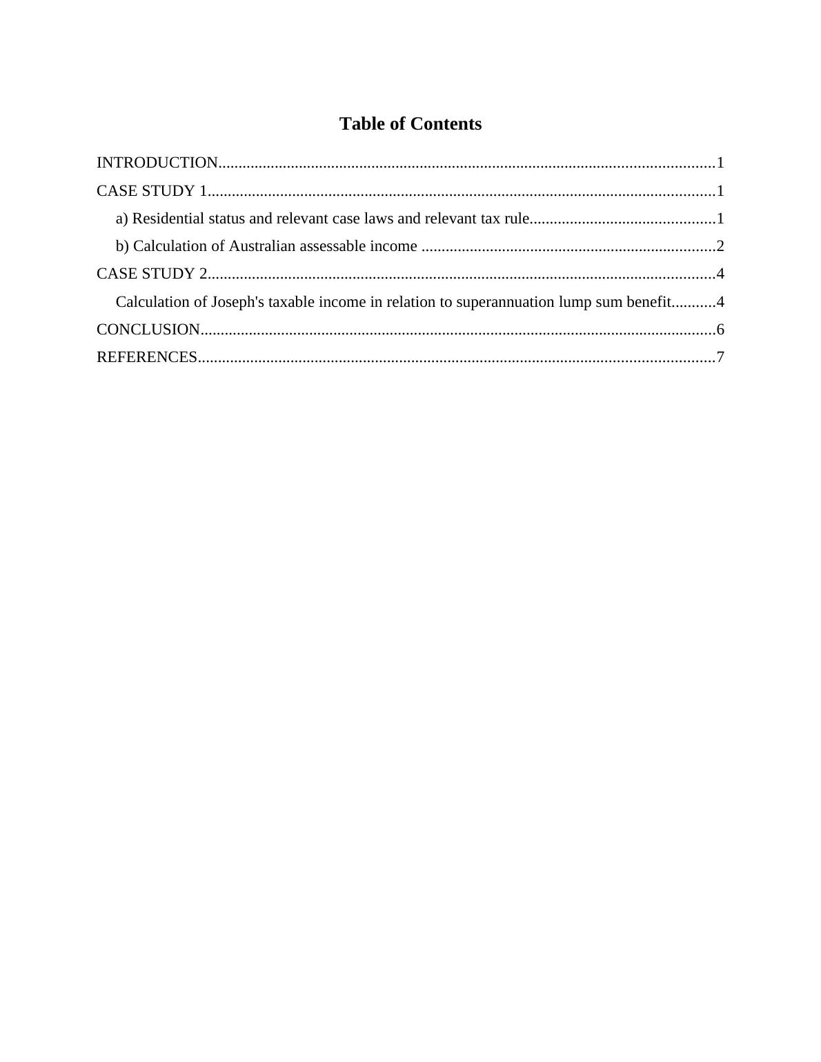 Tax Fundamentals Case Study