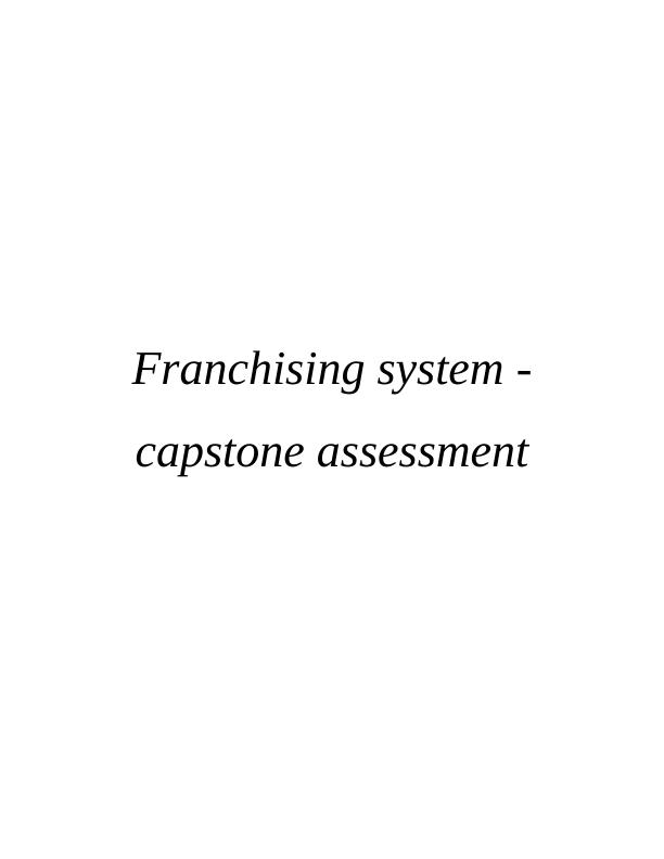 Franchising System: Strategies and Social Responsibilities_1