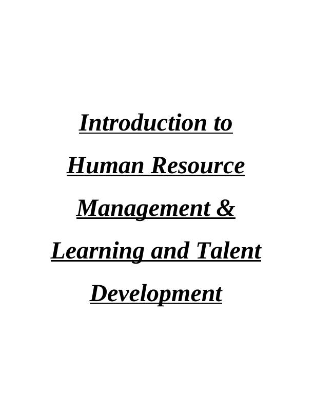 Introduction to Human Resource Management Assignment: Tesco_1