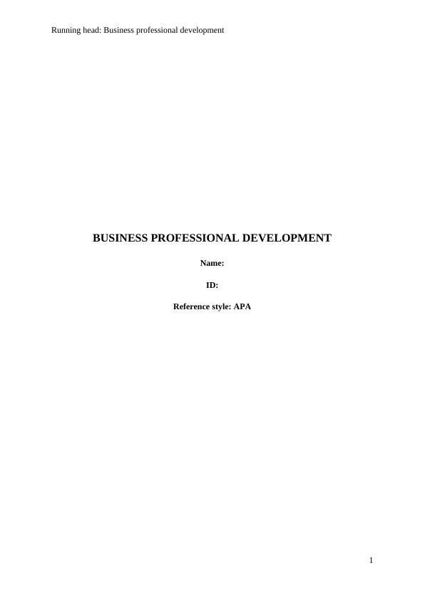 Personality, Skills and Talents in Business Professional Development_1