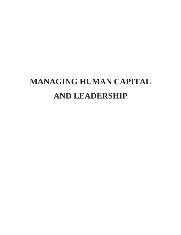 Managing Human Capital and Leadership Assignment : Hilton hotel_1