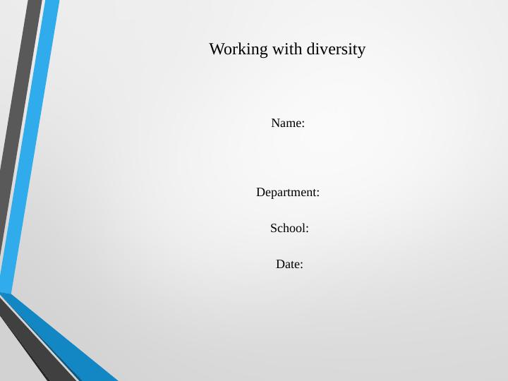 Working with Diversity Assignment Solution_1