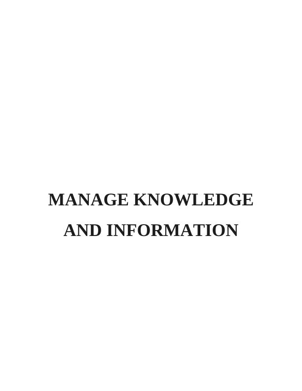 Manage Knowledge and Information PDF_1