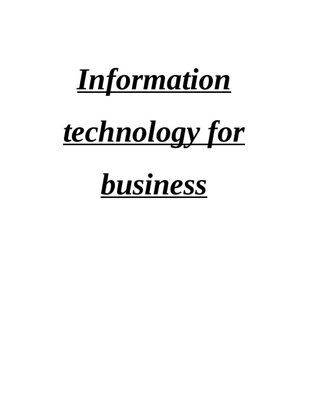 Information Technology for Business - Assignment (Doc)_1