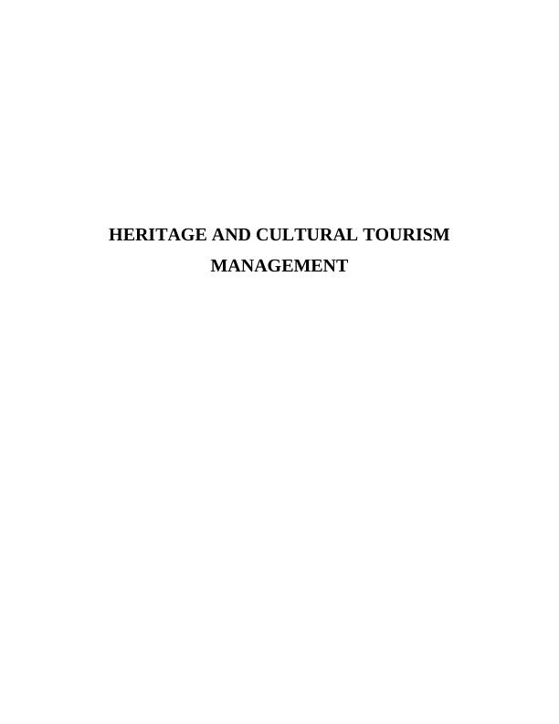 Report On Growth & Development Of Cultural & Heritage Industry Of UK_1