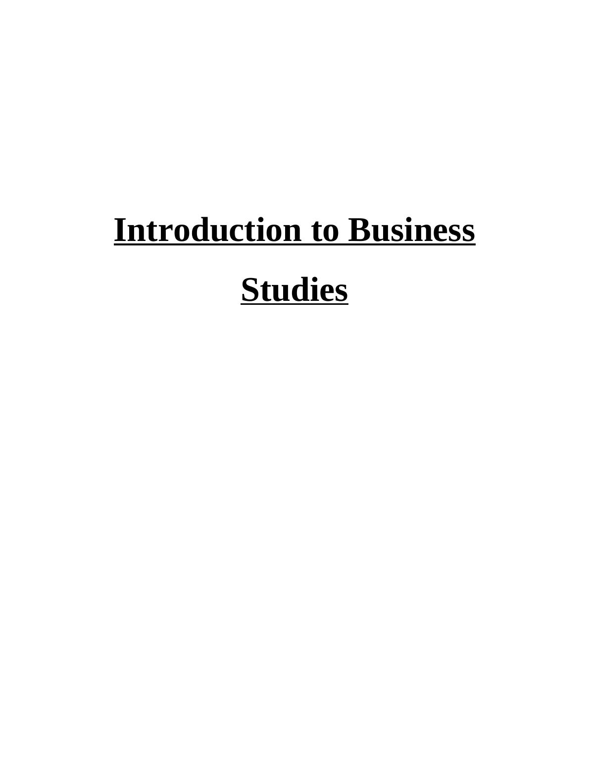 Introduction to Business Studies_1