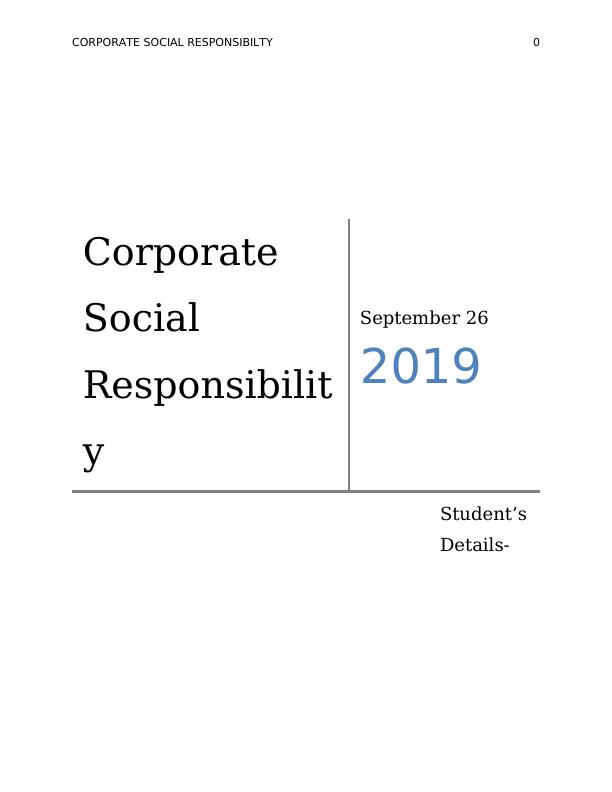 unit 20 corporate social responsibility assignment 1