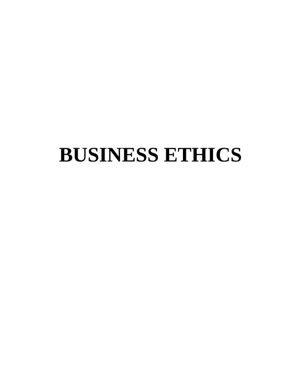 Business Ethics of Volkswagen - Report_1