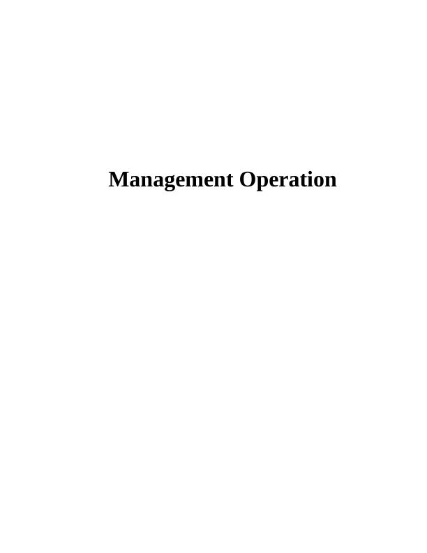Management Operation - Marks & Spencer_1