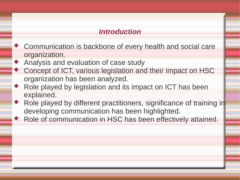 Communication in Health Care: Analysis of ICT and Legislation Impact_2