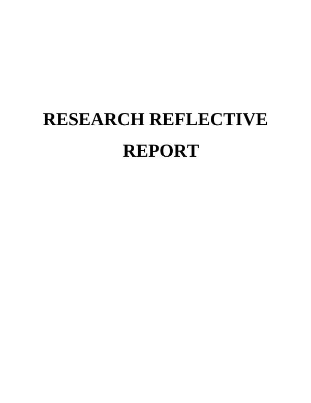 Research Reflective Report | Business Plan_1