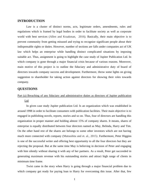 Law of Business Organisation Assignment - Jupiter Publication Ltd_3
