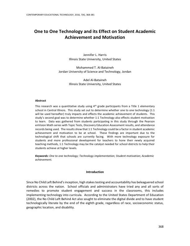 Contemporary Educational Technology Analysis_1