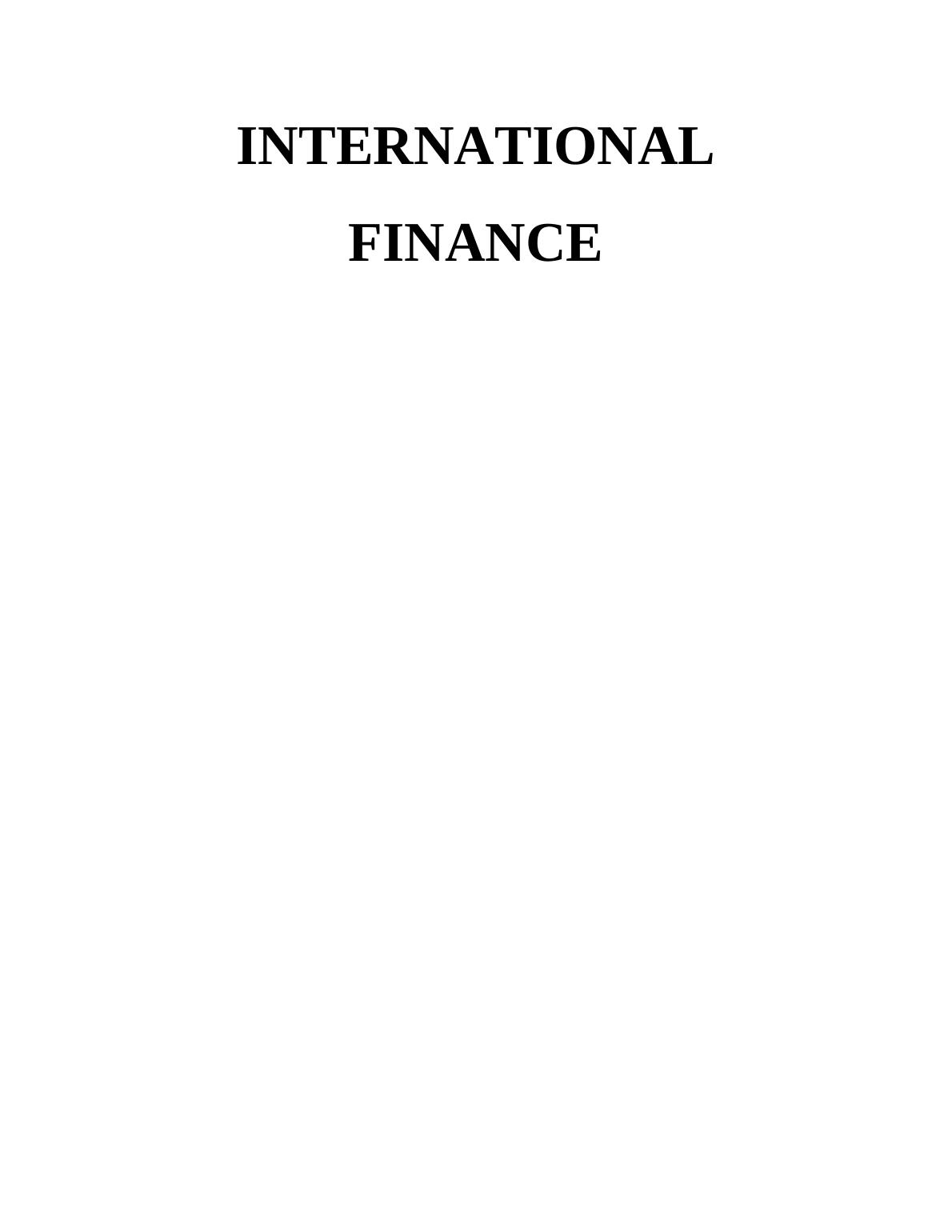 International Finance Assignment Aususd 8446