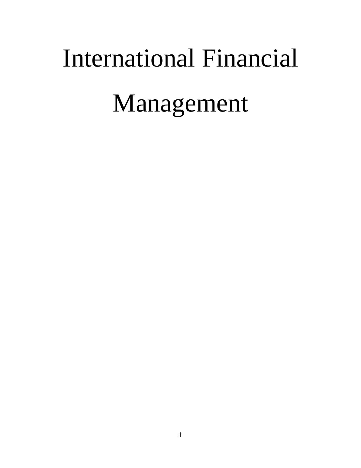 international-financial-management-desklib