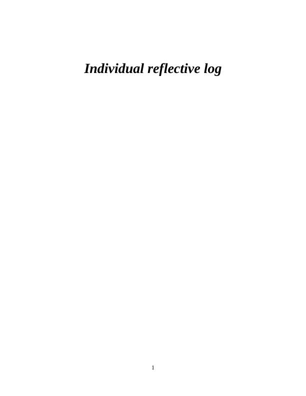 Individual Reflective Log_1