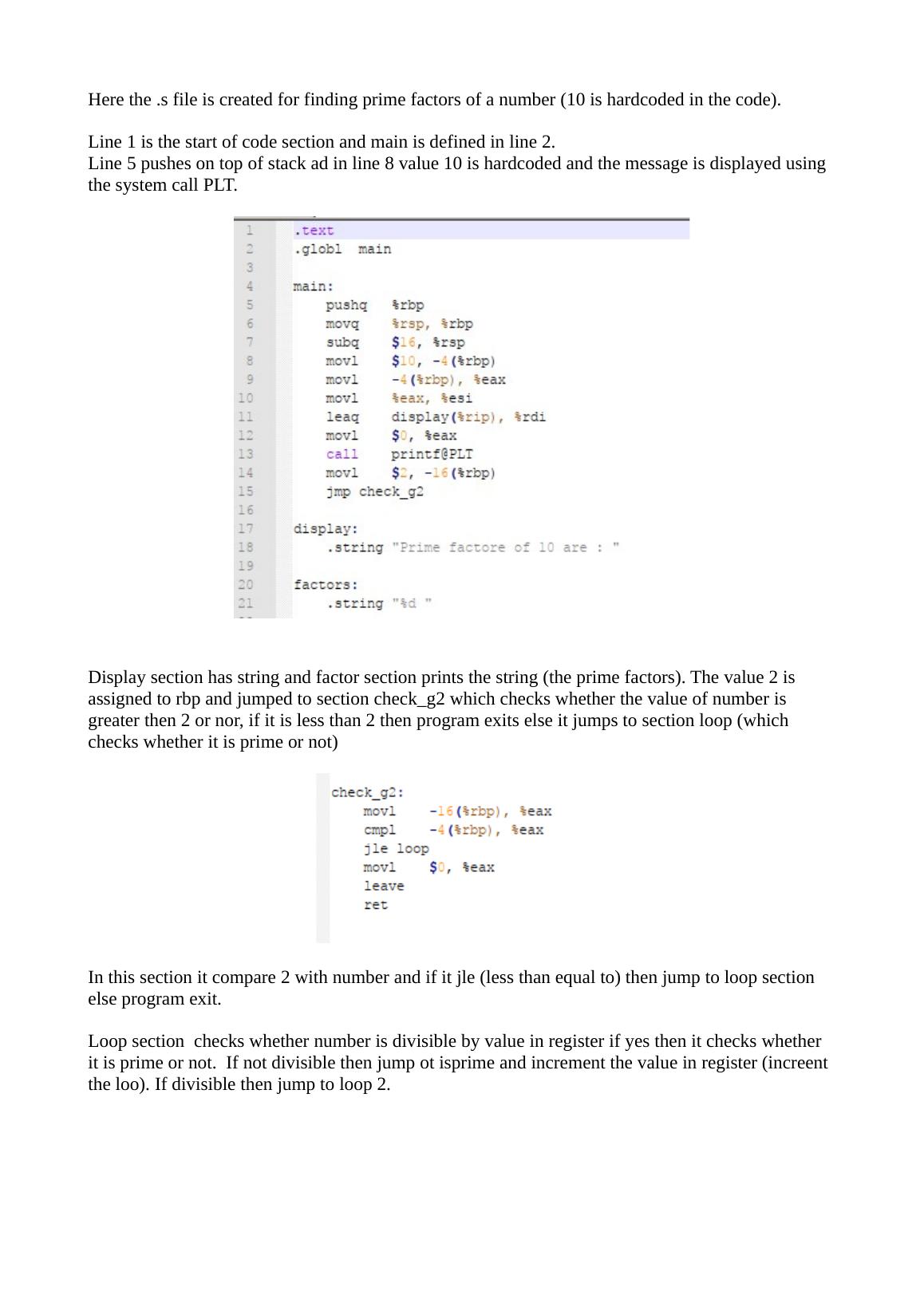 Finding Prime Factors Assignment Report