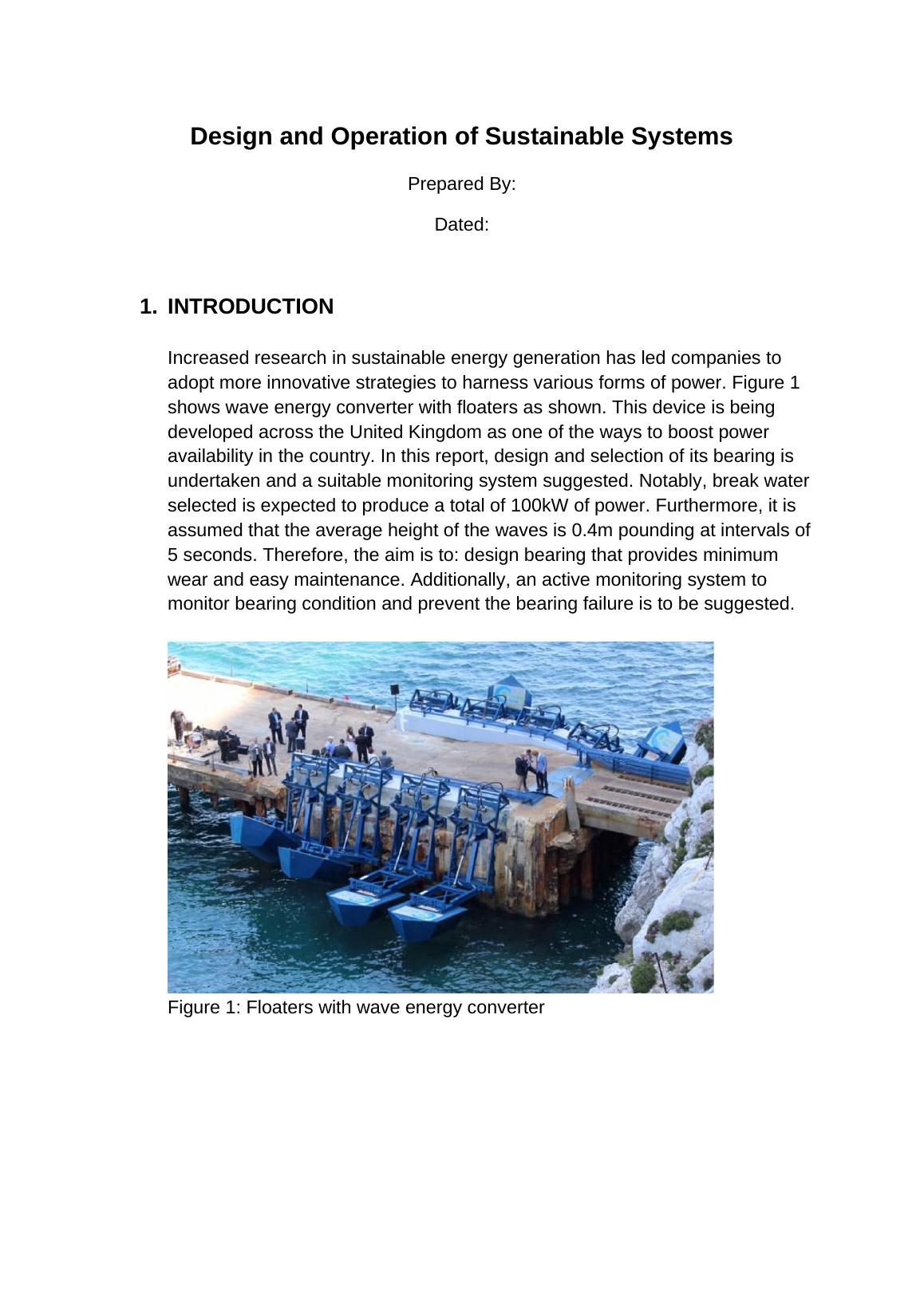 Design and Operation of Sustainable Systems_1