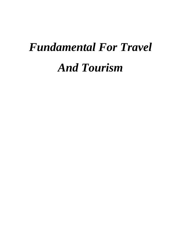 Fundamental For Travel And Tourism_1