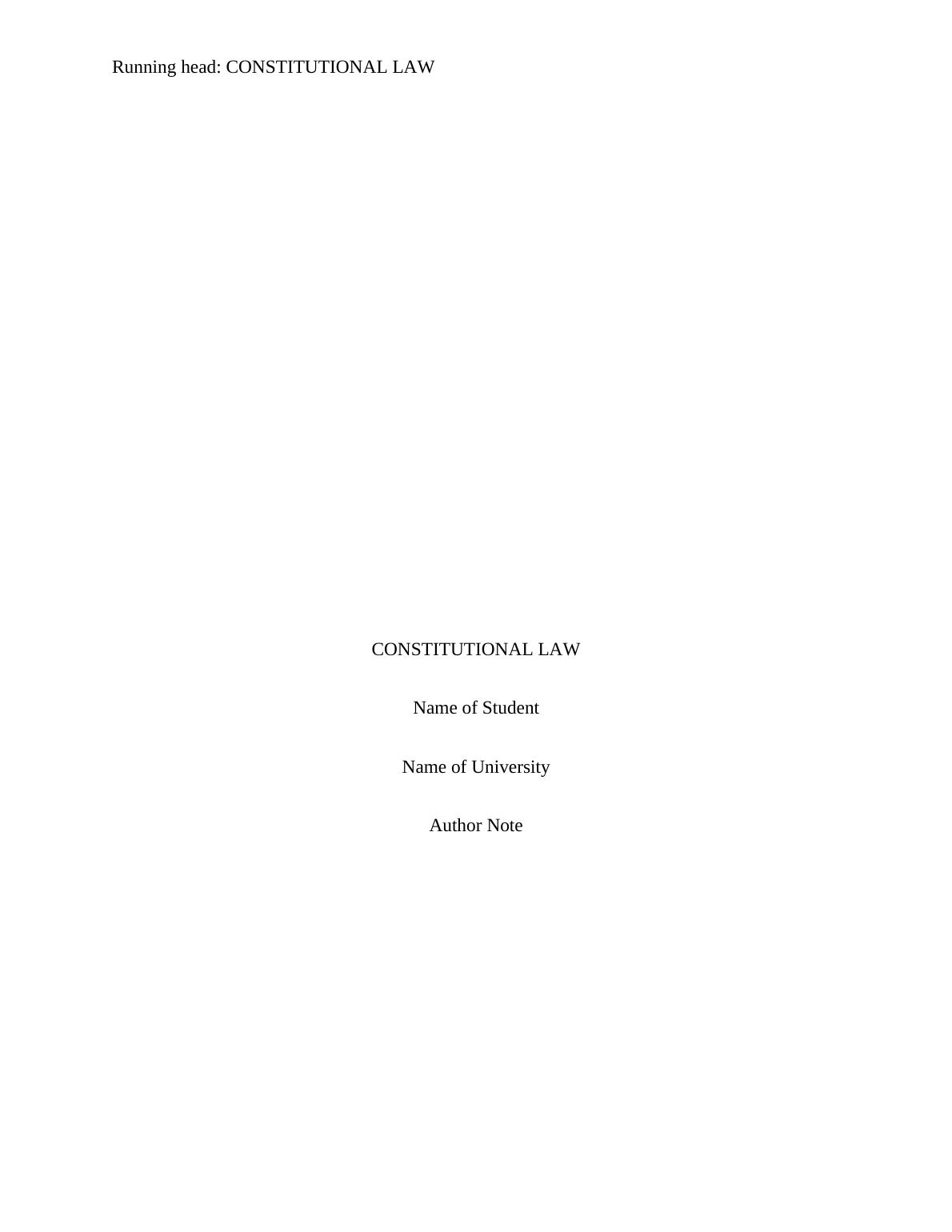 Constitutional Law: Separation of Powers and Fundamental Liberties in Singapore_1
