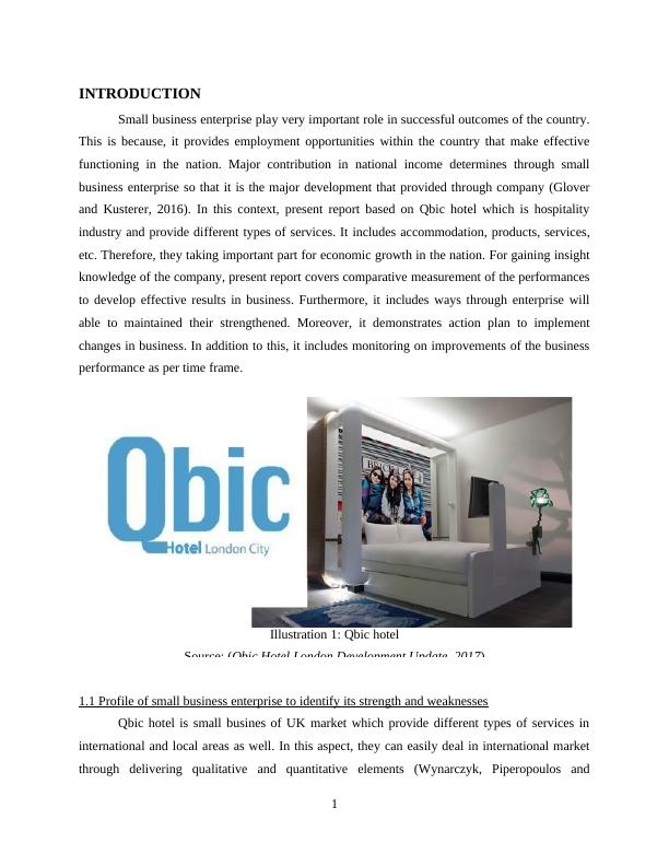 Report on Small Business Enterprise : Qbic Hotel_4