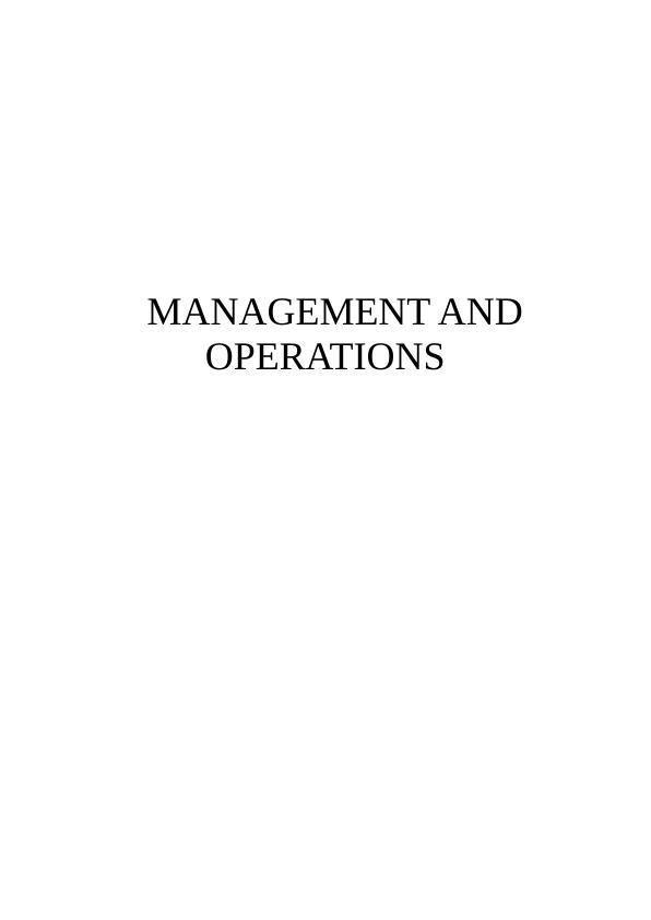 Management and Operations Assignment - Starbucks organisation_1