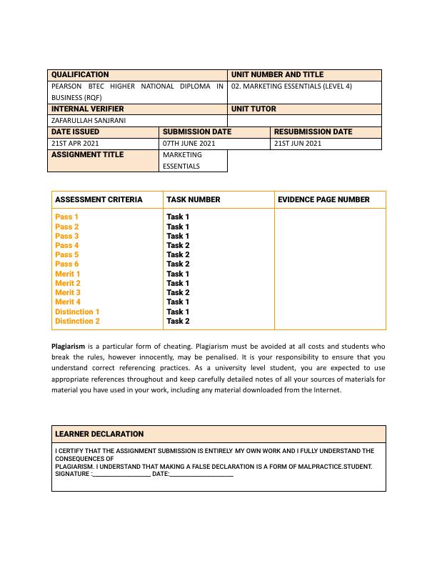 Marketing essentials -  Assignment PDF_1