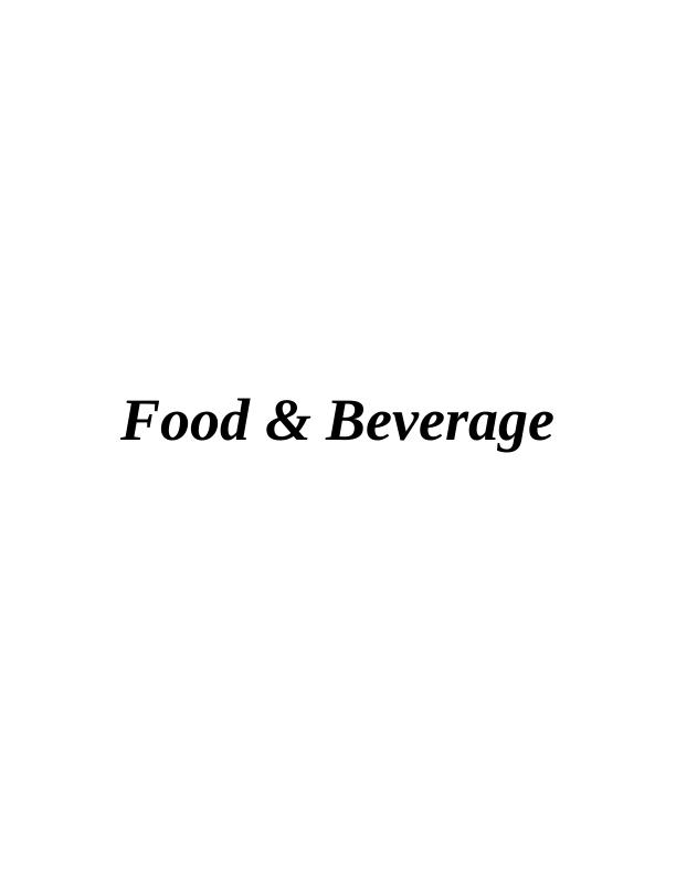 Types of Business in Food & Beverage Industry Desklib