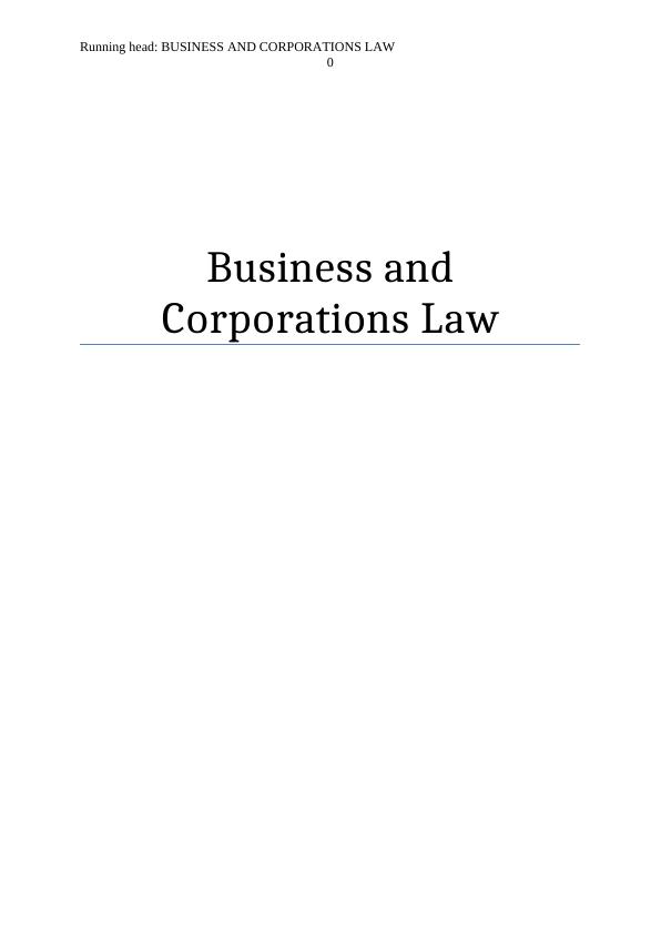 MPA106 Business and Corporations Law Assignment_1