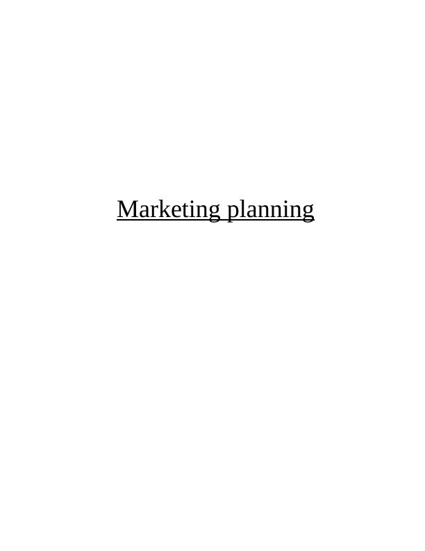 Theories in Marketing Planning | Report_1