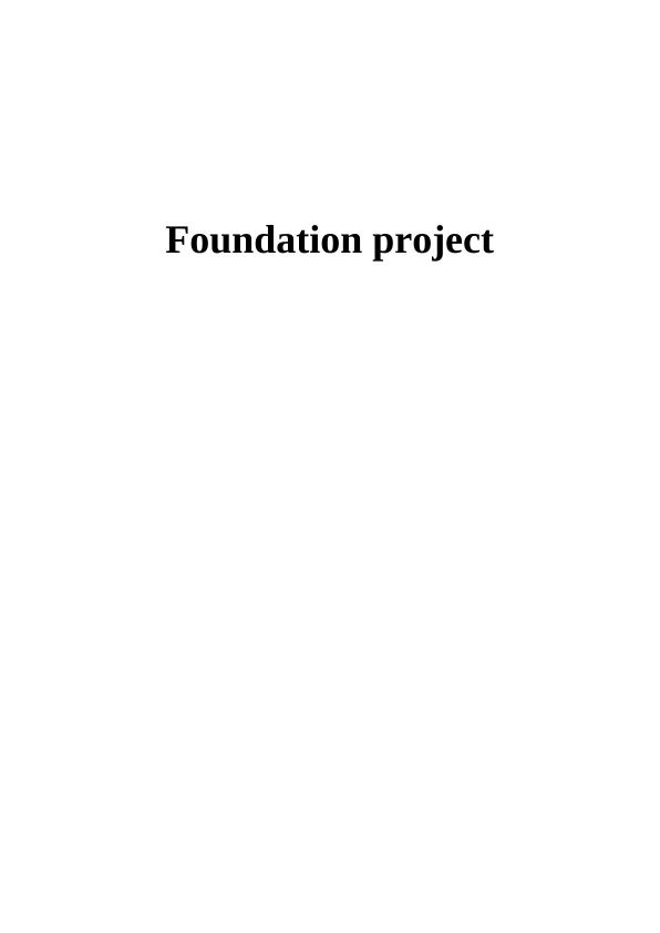 (PDF) PROPOSAL FOR A FOUNDATION OF PROJECT_1