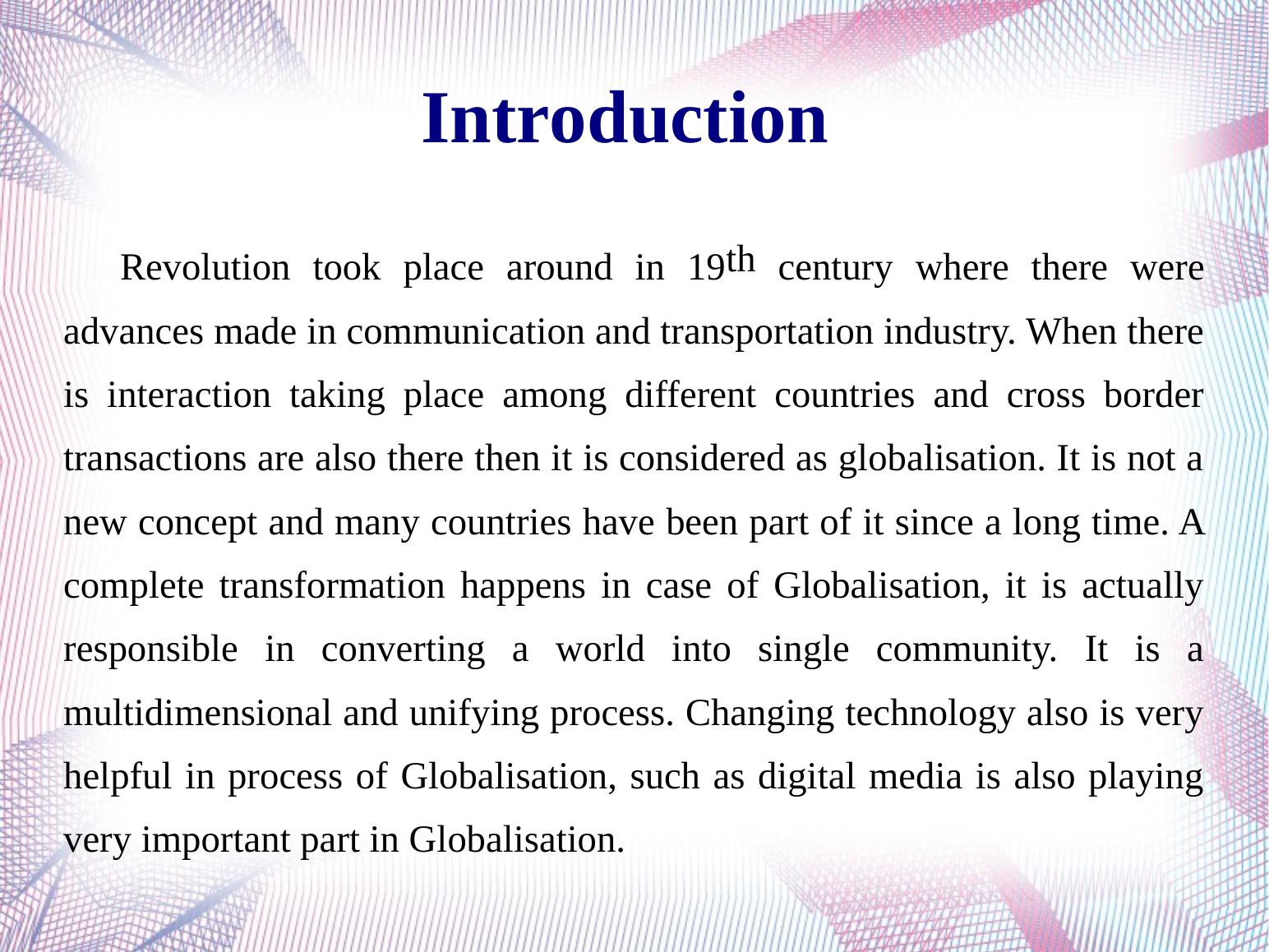 globalisation research project