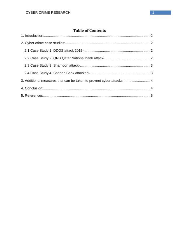Case Study on Qatar National bank attack Assignment PDF