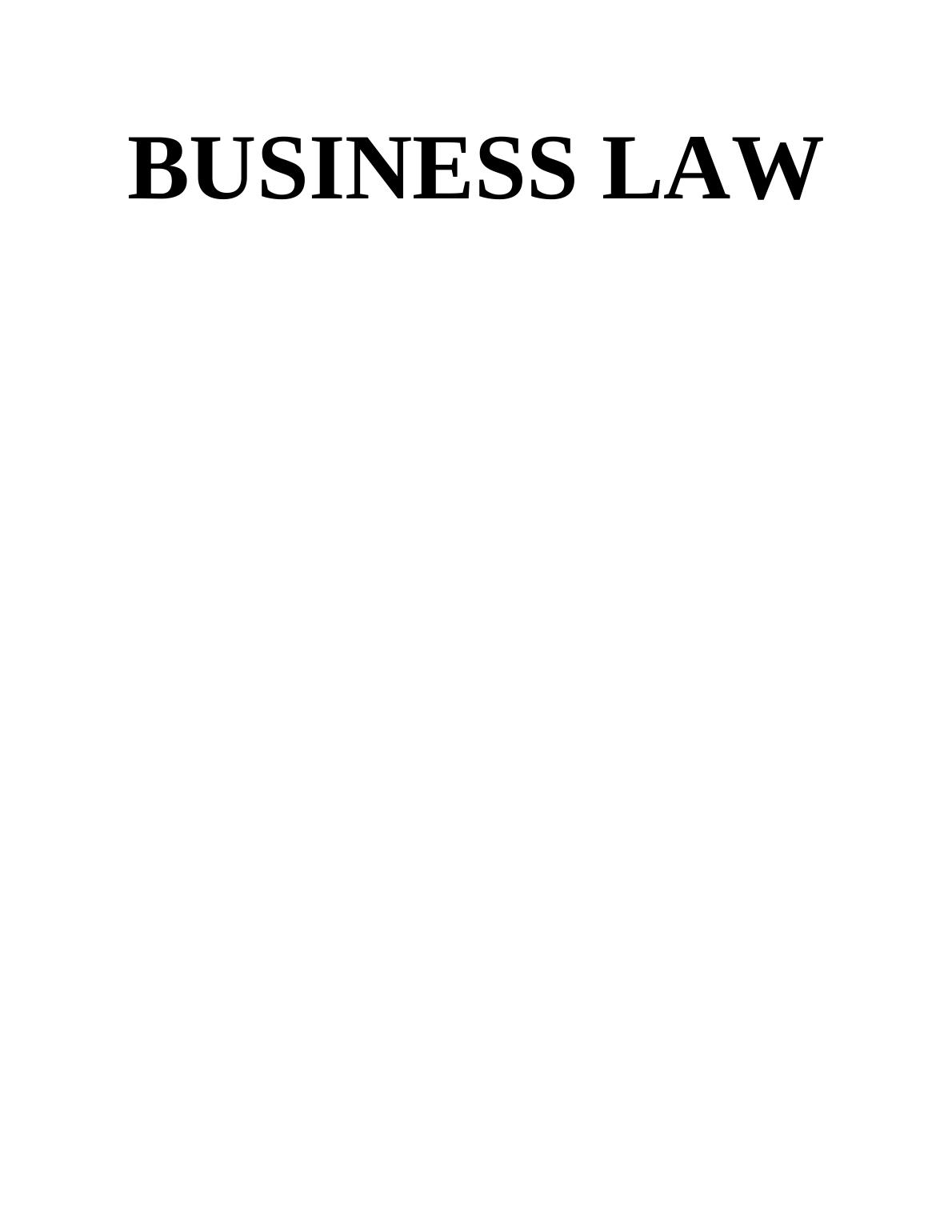 Sample Assignment On Business Law | doc_1