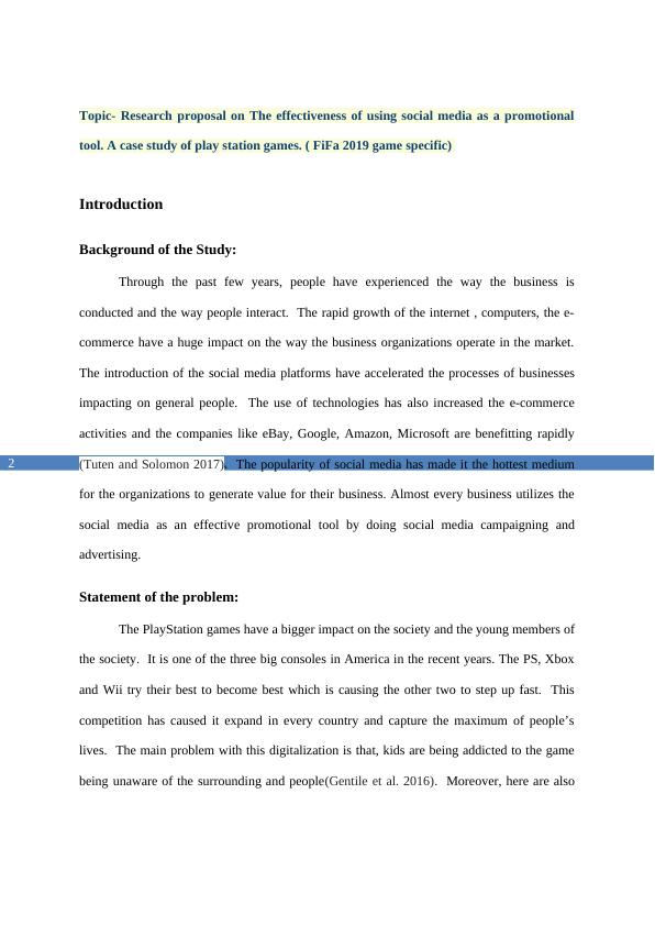 Research Proposal on The Effectiveness of Using Social Media as a Promotional Tool: A Case Study of PlayStation Games_3