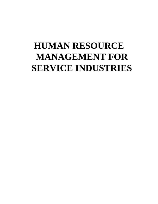 Human Resource Management for Service Industries Assignment Solution - British airways_1